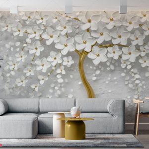 پوستر دیواری سه بعدی طرح شکوفه