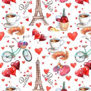 پرده شید رول چاپی طرح پاریس و عشق ۳۷