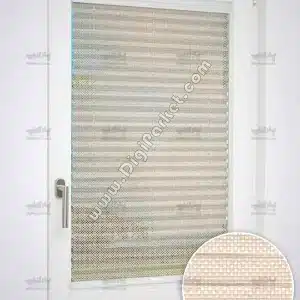 پرده پلیسه پشت دری شید اسکرین کرم روشن Spinal پایه ساده