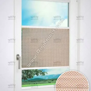 پرده پلیسه پشت دری شید اسکرین کرم یا قهوه‌ای روشن Spinal پایه ساده