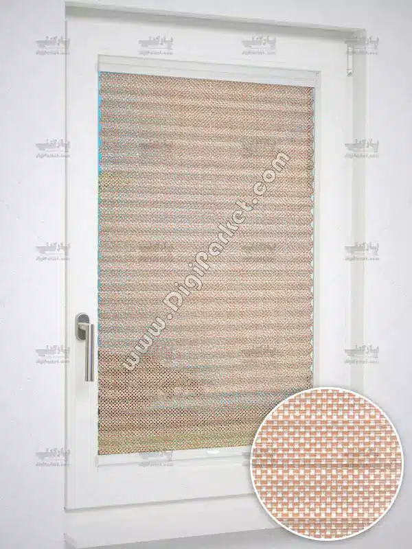 پرده پلیسه پشت دری شید اسکرین کرم یا قهوهای روشن Spinal پایه ساده 1 پرده پلیسه پشت دری شید اسکرین کرم رنگ Spinal پایه ساده