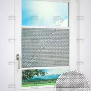 پرده پلیسه پشت دری شید اسکرین طوسی روشن Spinal پایه ساده