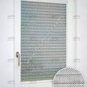 پرده پلیسه پشت دری شید اسکرین طوسی روشن Spinal پایه ساده