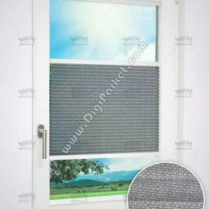 پرده پلیسه پشت دری شید اسکرین طوسی Spinal پایه ساده