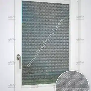 پرده پلیسه پشت دری شید اسکرین طوسی Spinal پایه ساده