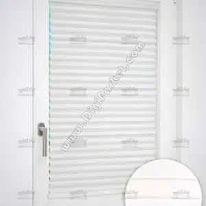 پرده پلیسه پشت دری Milano سفید پایه ساده