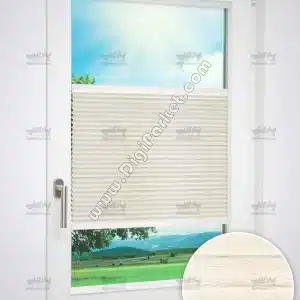 پرده پلیسه پشت دری Milano کرم روشن پایه ساده مدل اقتصادی