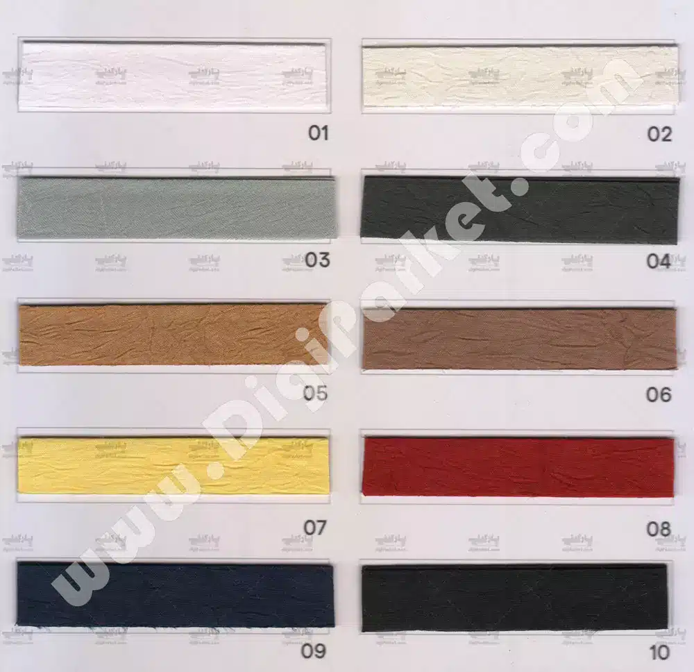 پرده پلیسه پشت دری Milano سفید پایه ساده مدل اقتصادی 5 پرده پلیسه پشت دری Milano