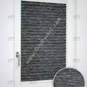 پرده پلیسه پشت دری بامبو مشکی Versus پایه ساده 8 پرده پلیسه پشت دری بامبو مشکی Versus پایه ساده