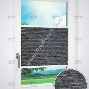 پرده پلیسه پشت دری بامبو مشکی Versus پایه ساده