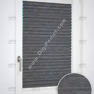 پرده پلیسه پشت دری بامبو خاکستری Versus پایه ساده 6 پرده پلیسه پشت دری بامبو خاکستری Versus پایه ساده