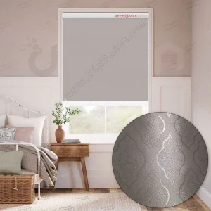 پرده زبرا شید رول شب و روز دومکانیزه شنل لوزی کرم شکلاتی روشن