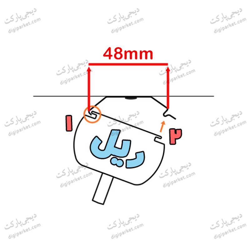 پایه پرده زبرا سقفی 6 پایه نصب و نگهدارنده سقفی پرده زبرا